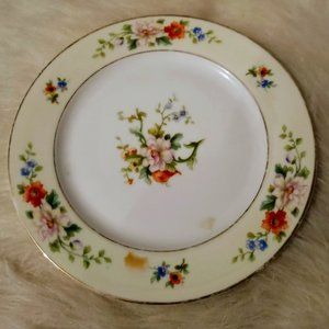 H & G Selb Bavaria Heinrich & CO Floral Plate Vintage